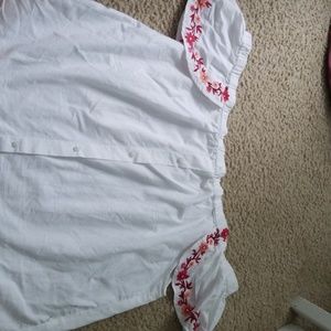 Off the shoulder white blouse